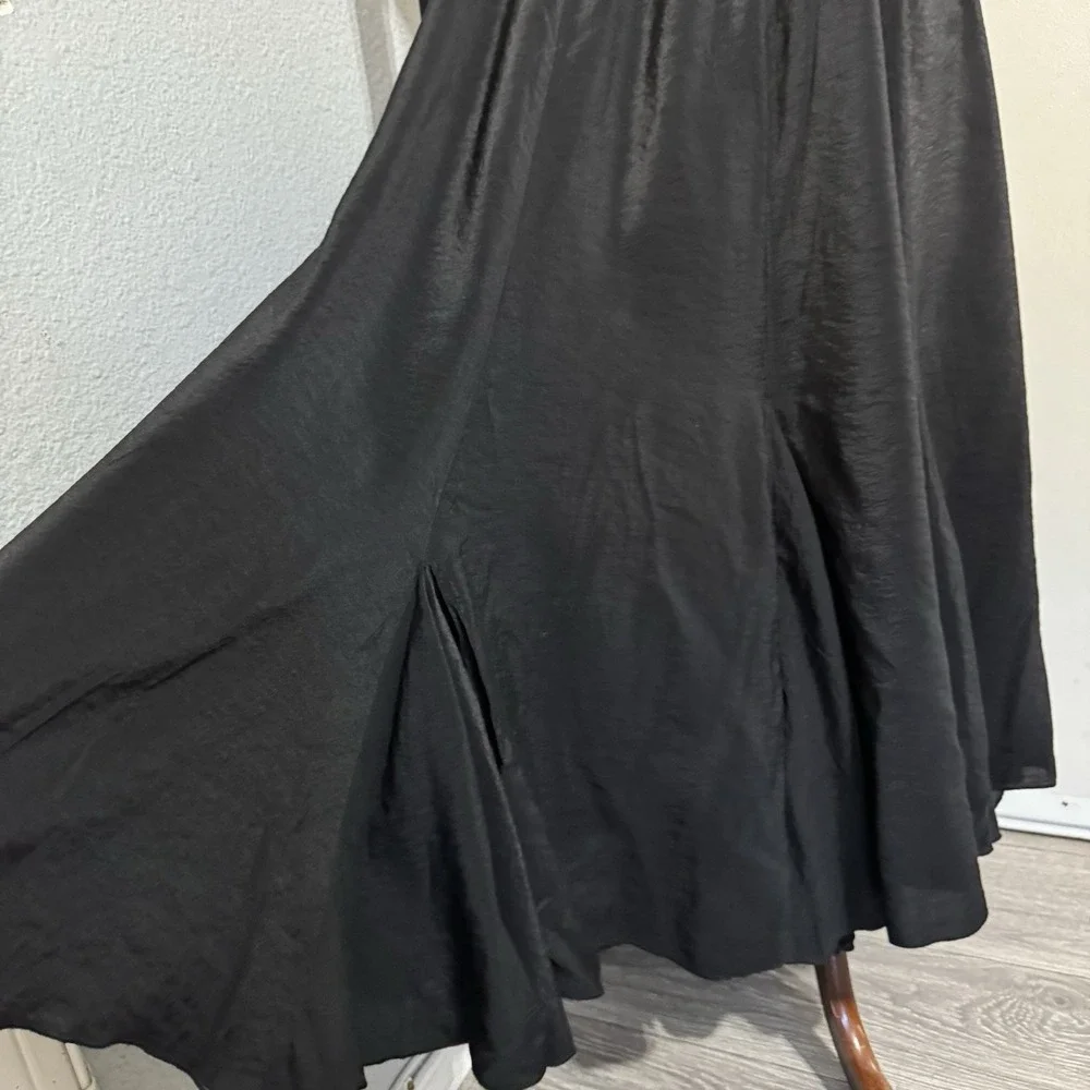 Denim & Supply Ralph Lauren‎ Black Rare Bohemian Maxi Retro Ruffled Skirt Sz S